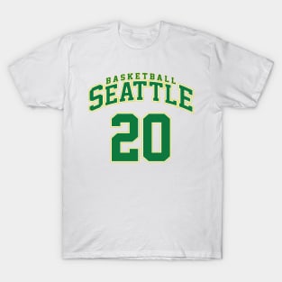 Seattle Basketball - Player Number 20 T-Shirt